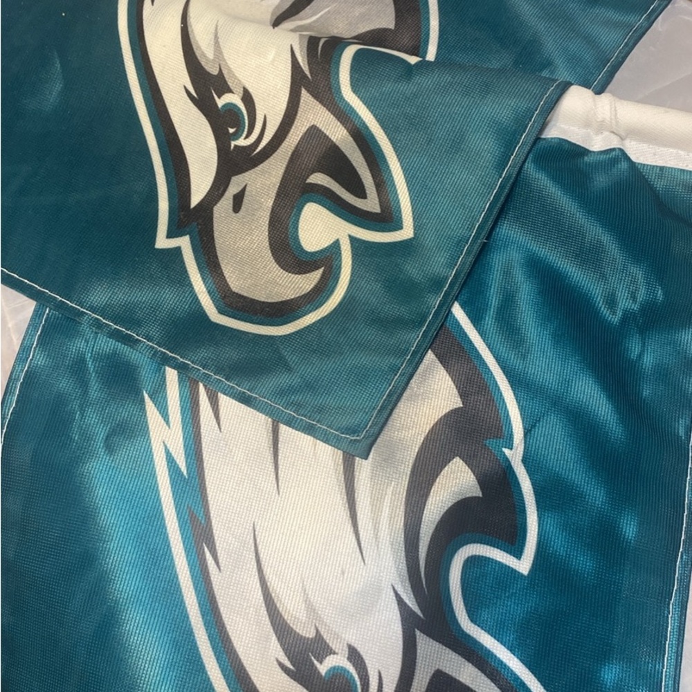 NFL Teal and White Car Flag